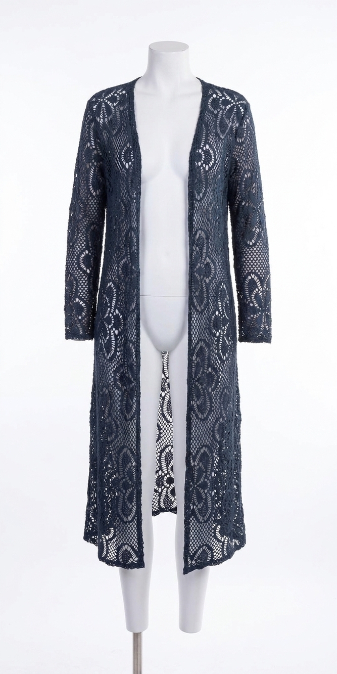 NEW GIGI MODA clara long knit cardigan in charcoal